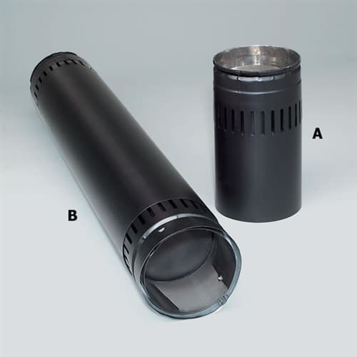 Double wall black stove pipe