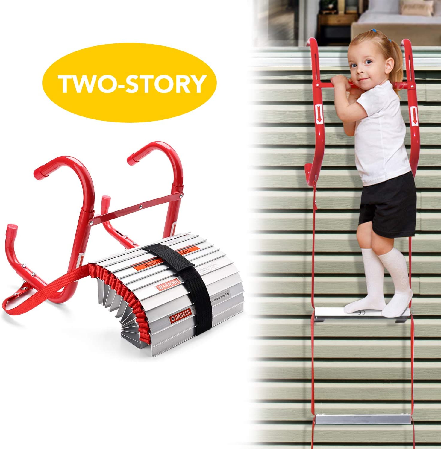 Portable fire escape ladder