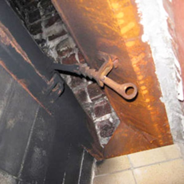 Chimney inspection - fireplace damper